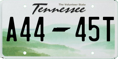 TN license plate A4445T