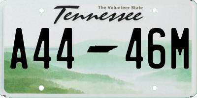 TN license plate A4446M