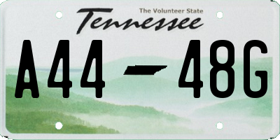 TN license plate A4448G