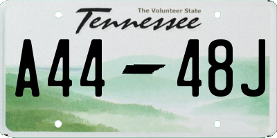 TN license plate A4448J