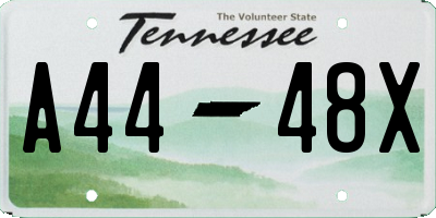 TN license plate A4448X