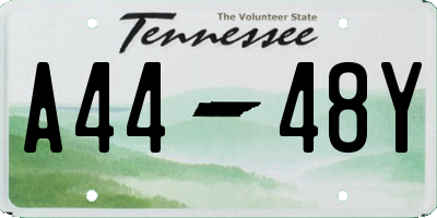 TN license plate A4448Y