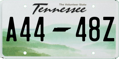 TN license plate A4448Z