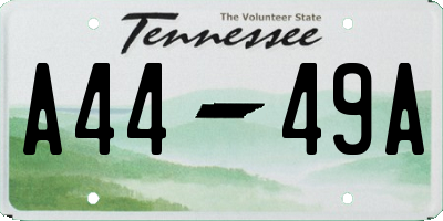 TN license plate A4449A
