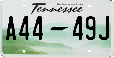 TN license plate A4449J