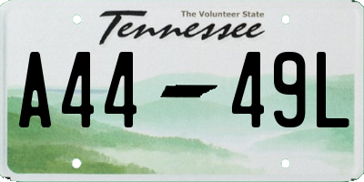 TN license plate A4449L