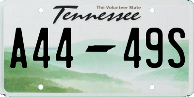 TN license plate A4449S