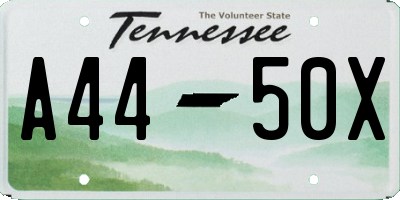 TN license plate A4450X