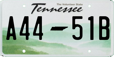 TN license plate A4451B