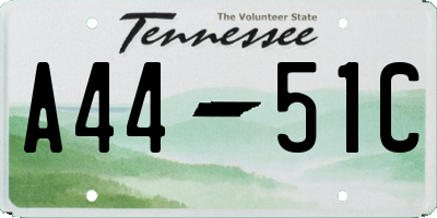 TN license plate A4451C