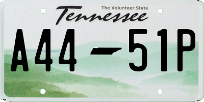 TN license plate A4451P
