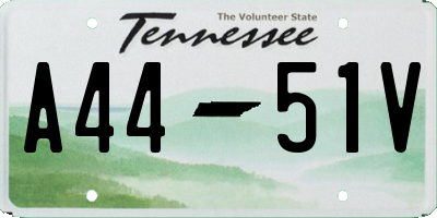 TN license plate A4451V