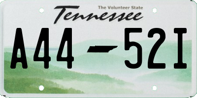 TN license plate A4452I