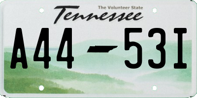 TN license plate A4453I