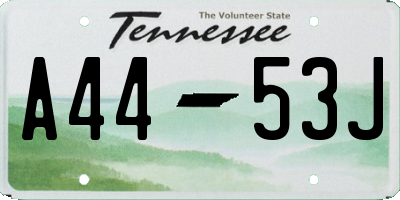 TN license plate A4453J
