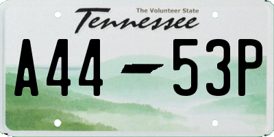 TN license plate A4453P