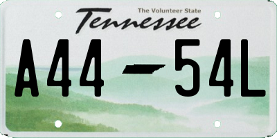 TN license plate A4454L