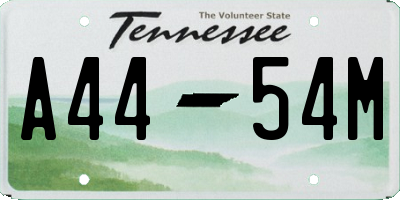 TN license plate A4454M