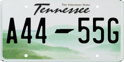 TN license plate A4455G