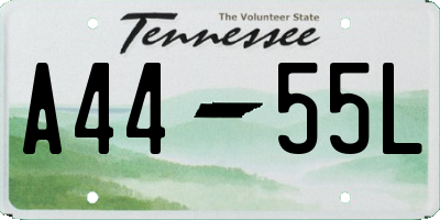 TN license plate A4455L