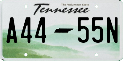 TN license plate A4455N