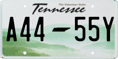 TN license plate A4455Y
