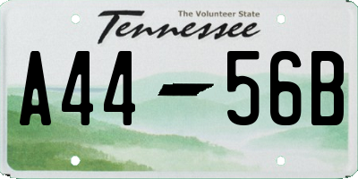 TN license plate A4456B