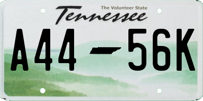 TN license plate A4456K