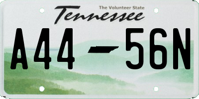 TN license plate A4456N