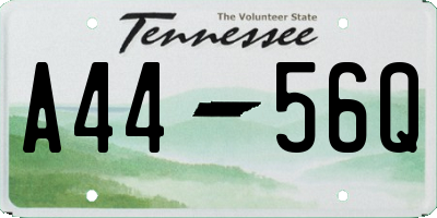 TN license plate A4456Q