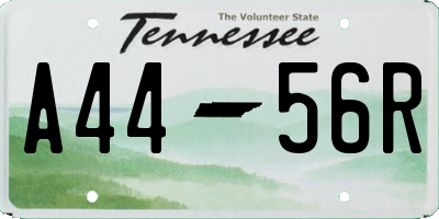TN license plate A4456R