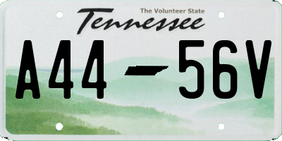 TN license plate A4456V