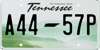 TN license plate A4457P