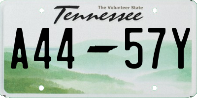 TN license plate A4457Y