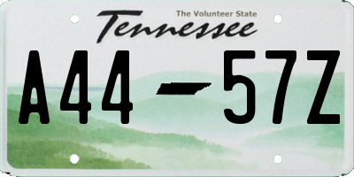 TN license plate A4457Z