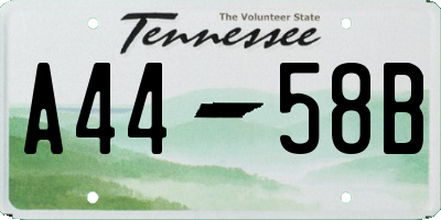 TN license plate A4458B