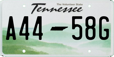 TN license plate A4458G