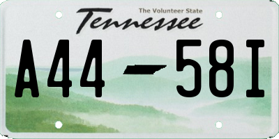 TN license plate A4458I