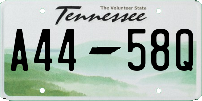 TN license plate A4458Q