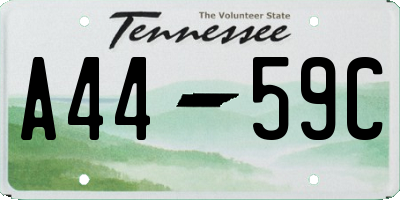 TN license plate A4459C