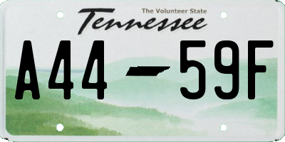 TN license plate A4459F