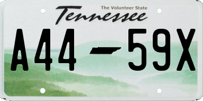 TN license plate A4459X