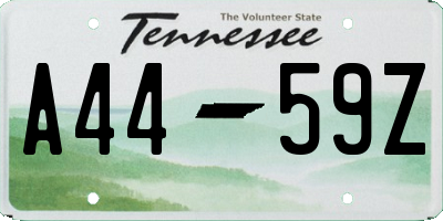 TN license plate A4459Z
