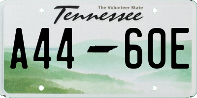 TN license plate A4460E