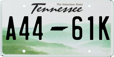 TN license plate A4461K