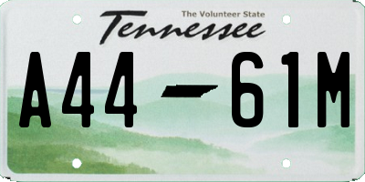 TN license plate A4461M