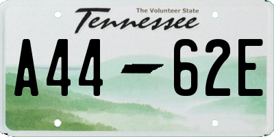 TN license plate A4462E