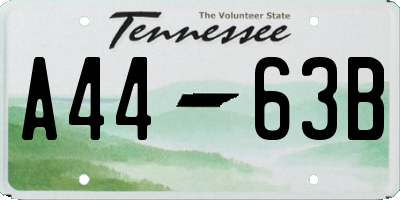 TN license plate A4463B