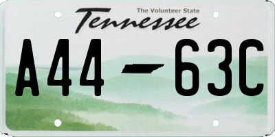 TN license plate A4463C