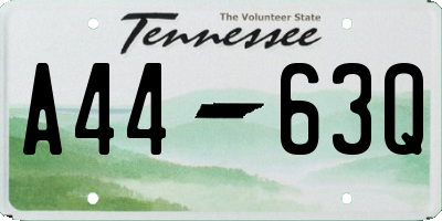 TN license plate A4463Q